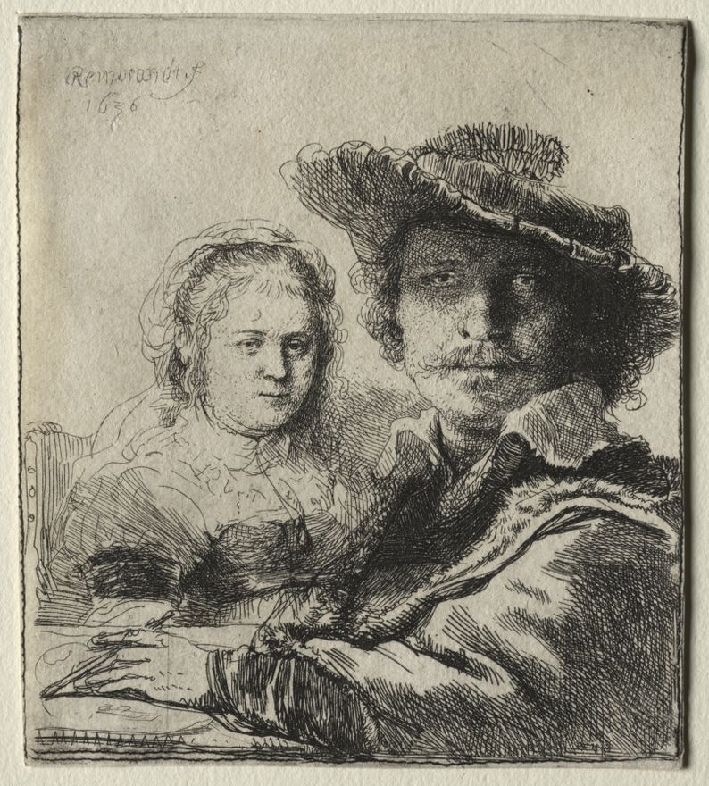 Rembrandt and His Wife Saskia by Rembrandt van Rijn