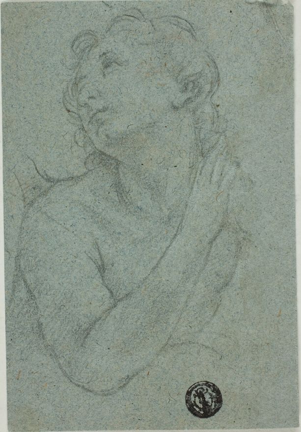 Half-Length Praying Figure by Style of Carlo Cignani